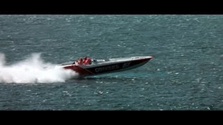 Powerboat Race Portland Bill CowesTorquayCowes Spectacular [upl. by Orat172]