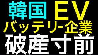 世界的なEV車失速に伴いバッテリー企業が倒産危機。EVとバッテリーに全てを掛けてきた韓国が大ピンチ。軒並み営業利益が50％減。 [upl. by Sivatco106]