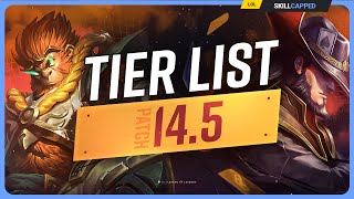 NEW TIER LIST for PATCH 145  League of Legends [upl. by Nwahsek750]