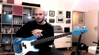 Sandberg  California VT4 pj bass  Lake Placid Blue Hardcore Aged Finish Relic  Video Demo Review [upl. by Mccurdy27]