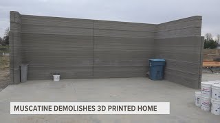 Muscatine tears down first 3Dprinted home planning to try again [upl. by Leakim]