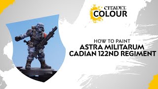 How to Paint Astra Militarum Cadian 122nd Regiment [upl. by Asfah]