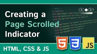 Creating a Page Scrolled Indicator with HTML CSS and JavaScript  WEB DESIGN [upl. by Garceau515]