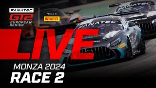 LIVE  Race 2  Monza  2024 Fanatec GT2 Europe ENGLISH [upl. by Bullis326]