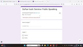 TUTORIAL MEMBUAT SERTIFIKAT ONLINE OTOMATIS TERKIRIM KE EMAIL DENGAN GOOGLE FORMBERLINDA PUJIANTI [upl. by Nad208]