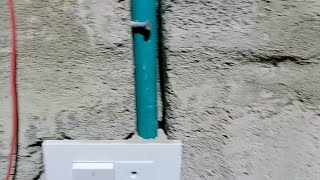 Regata o ranura para instalación eléctrica en pared de concreto celular artesanal [upl. by Naraj]