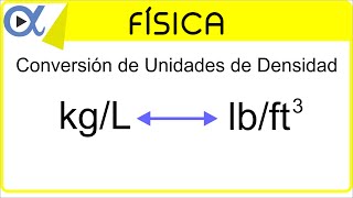 CONVERSIÓN DE UNIDADES DE DENSIDAD kilogramos por litro kgL a libras por pie cúbico lbft³ [upl. by Isyak]