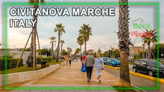 Relaxing Morning Walk Along Civitanova Marche Waterfront in Italy  POV 4K 60fps September 2023 [upl. by Nedla475]