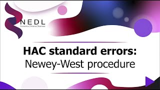 HAC standard errors explained NeweyWest procedure Excel [upl. by Leoine490]