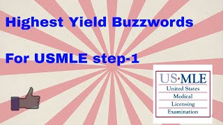 USMLE STEP 1 BUZZWORDS Highest yield buzzwords for USMLE  Increase your USMLE step 1 score [upl. by Alderman967]