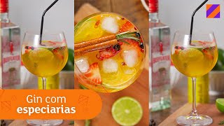 O MELHOR DRINK COM GIN E ESPECIARIAS I Como fazer Gin tropical shorts [upl. by Norit327]