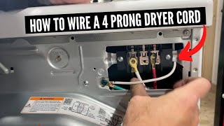 How To Wire A 4 Prong Electric Dryer Cord [upl. by Tjaden833]