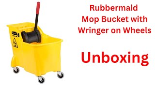 Rubbermaid Tandem 31qt Mop Wringer bucket with Wheels [upl. by Zoarah546]