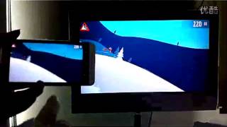 HTC one Miracast Fuction Test EnyBox PTV 02 Mirroring HTC TO bing TV adaptor [upl. by Ilarrold]