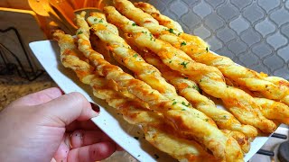 These are addictive My ULTIMATE Puff Pastry Appetizer  Cheese Straws Recipe [upl. by Gnilsia]