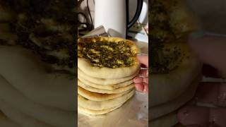 Very healthy Zaatar Manakishbreakfast youtubeshorts shortsvideo india [upl. by Aitnas]