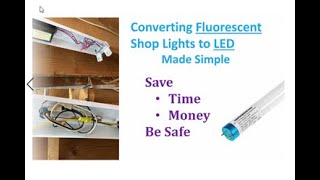 Converting Fluorescent Shop Lights to LED made SimpleDIY [upl. by Kirsti815]