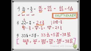 Training Bruchrechnung 1 [upl. by Tracay]