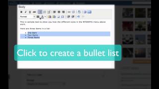 WYSIWYG Intro  Bullet and Numbered Lists [upl. by Nnyletak342]