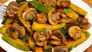 Unglaublich wie lecker Diese Zucchini mit Pilzen sind besser als Fleisch Einfach und schnell [upl. by Foah]