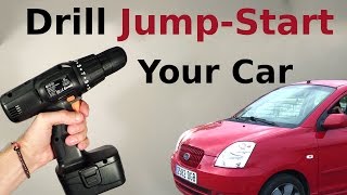 Jump  Start Your Car Using a Battery from the Drill [upl. by Aihn]