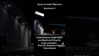 United Express Flight 5925 amp King Air Beechcraft collision animation [upl. by Lebazej338]