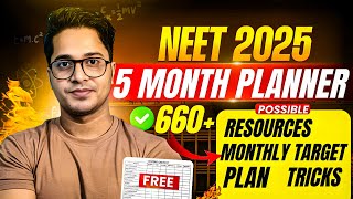 5 Months Planner for Neet 2025  Is it Possible to Score 660 in Neet 2025 in 5 Months crackneet [upl. by Xanthe]