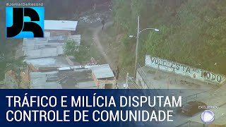 Tráfico e milícia disputam controle de comunidade no Rio de Janeiro [upl. by Ayotl392]