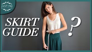 Find the perfect skirt for your body type  SKIRT GUIDE  SPRING FASHION  Justine Leconte [upl. by Novyert]