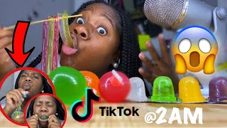 i Tried ASMR Eating all tiktok jelly fruit Candy 2am AGAIN [upl. by Primrosa974]