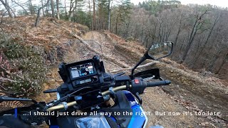 Africa Twin OffRoad  Exploring new heavy grooved Trails Raw sound only [upl. by Enylrac]