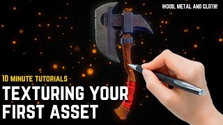 Texturing your First Game Asset in Substance Painter BEGINNER TUTORIAL [upl. by Jezabelle]