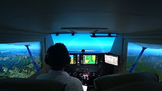 Vol sur Simulateur Cessna 172  LFNA Gap  LFMA Aix [upl. by Drahcir]