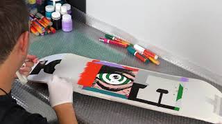 MOLOTOW One4all amp Acrylic paint Custom Skate Deck [upl. by Dawaj]