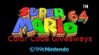 Super Mario 64 Color Code Fest 1 GET YOUR FREE COLOUR CODES HERE [upl. by Antons]