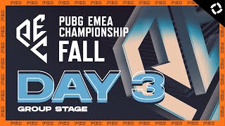 PUBG EMEA Championship Fall  Group Stage  Day 3 [upl. by Samy]