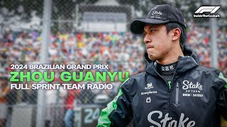 Zhou Guanyu Full Sprint Team Radio  2024 Brazilian Grand Prix [upl. by Aiciled]