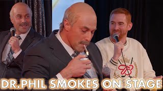 Dr Phil Smokes On Stage [upl. by Zenda515]