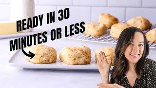 Make FLUFFY Buttermilk Biscuits in 30 Minutes or LESS [upl. by Nnaesor]