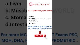 MLTquestionworld Lab technician questions and answers 10 biochemistry PSCMOHDOHPROMETRIC [upl. by Ecenaj]