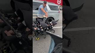 Triplet Dad solves Stroller Problem 😲 dad triplets cute mom baby shopping [upl. by Ollecram363]