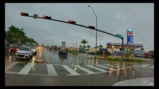 driving through miami in this Rainy day [upl. by Rhu]