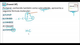 Pentanal conhecido também como valeraldeído apresenta a seguinte fórmula molecular [upl. by Johan]