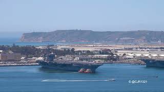 USS Carl Vinson CVN 70 Outbound  July 12 2023  San Diego California [upl. by Ynaffat932]