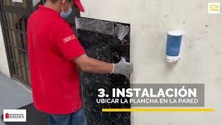 Instalación de Revestimiento de Pared Mármol PVC [upl. by Dougherty66]