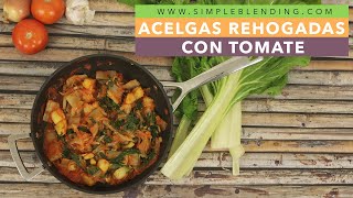 ACELGAS REHOGADAS CON TOMATE  Acelgas con patata y salsa de tomate  Verduras saludables [upl. by Kevan]