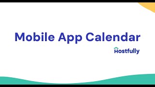 A Hostfully Feature Mobile App Calendar [upl. by Bobby]