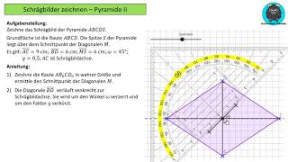 823 Schrägbilder zeichnen  Pyramide II [upl. by Delcina481]