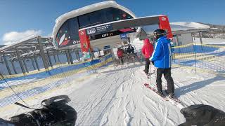 Ski ASMR Ukraine BUKOVEL laps 2023 4K GoPro POV [upl. by Maxentia]