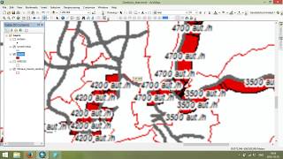 GIS ArcMap How to create a traffic flows cartogram by using Buffers [upl. by Aicella986]